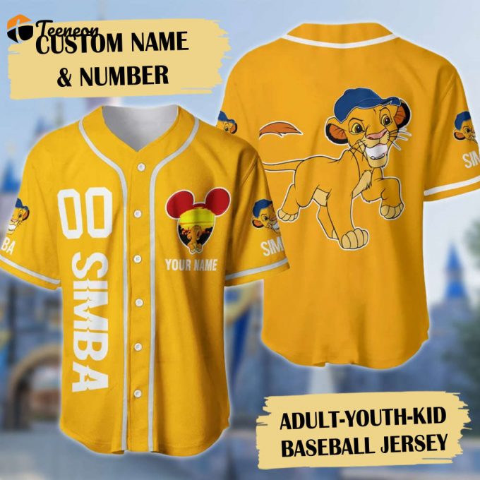 Custom Baby Lion Baseball Jersey - Personalized Cap &Amp;Amp; Cartoon Gift 1