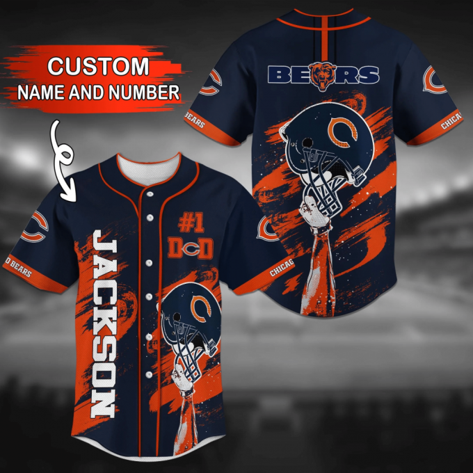 Personalized Chicago Bears Mlb Baseball Jersey Shirt With Personalized Name And Number 2