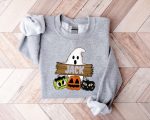 Personalized Halloween Sweatshirt, Custom Fall Sweater, Pumpkin Cat Sweater, Boy Halloween Sweater, Girl Halloween Sweater,Halloween Sweater