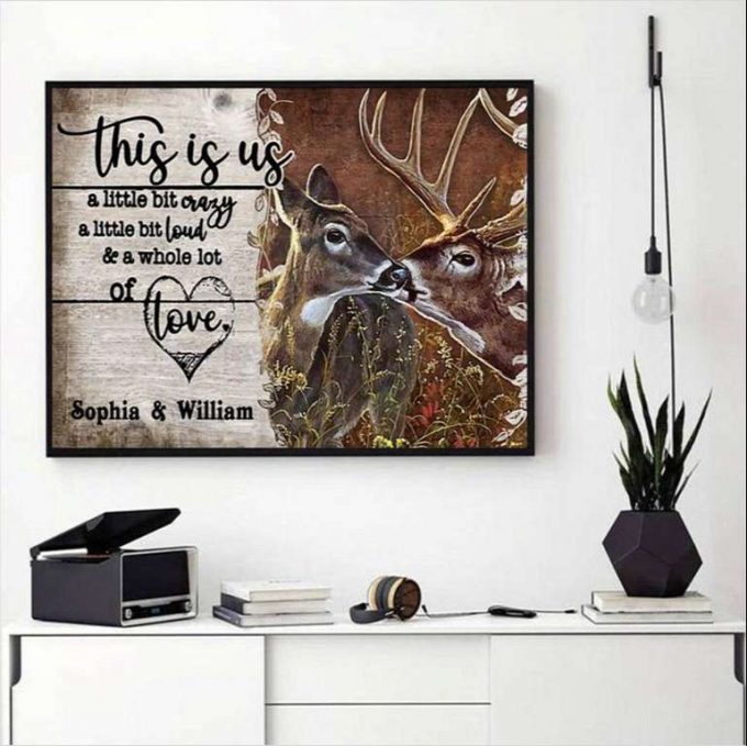 Personalized Hunting Couple This Is Us Buck And Doe Poster For Home Decor Gift For Home Decor Gift 2