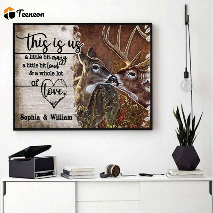 Personalized Hunting Couple This Is Us Buck And Doe Poster For Home Decor Gift For Home Decor Gift 1