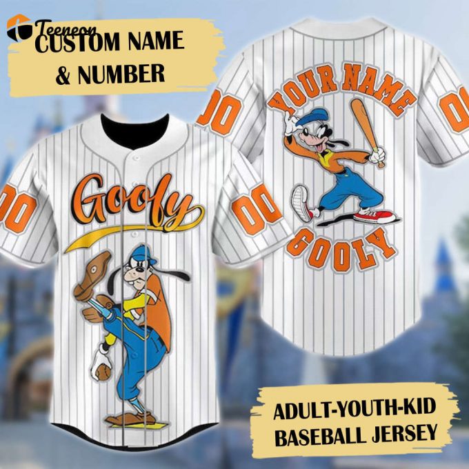 Personalized Silly Dog Baseball Jersey - Custom Animation Shirt Perfect Cartoon Gift With Custom Number 1