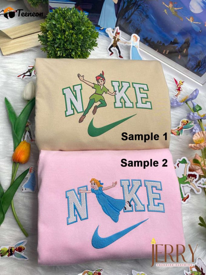 Peter Pan And Wendy Disney Nike Embroidered Sweatshirts 1