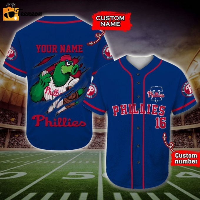 Philadelphia Phillies Mascots Mlb Baseball Jersey 1