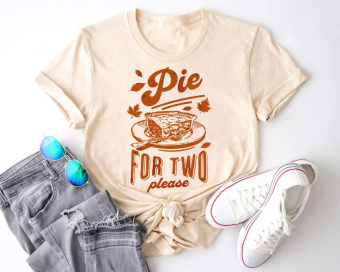 Thanksgiving Pregnancy Announcement Sweatshirt - Pie For Two Please! Fall Baby Reveal Shirt 3