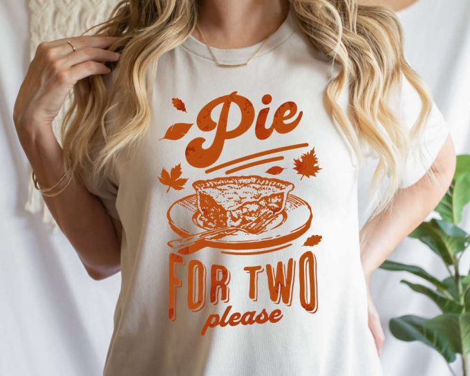 Thanksgiving Pregnancy Announcement Sweatshirt - Pie For Two Please! Fall Baby Reveal Shirt 5