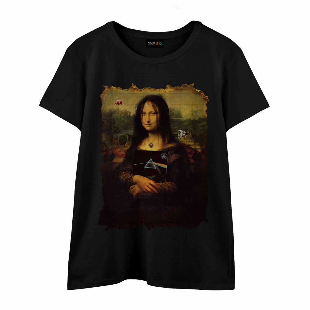 Pink Floyd Tdsotm Vinyl Disk Animals Atom Heart Mother Monalisa Parody Shirt 14