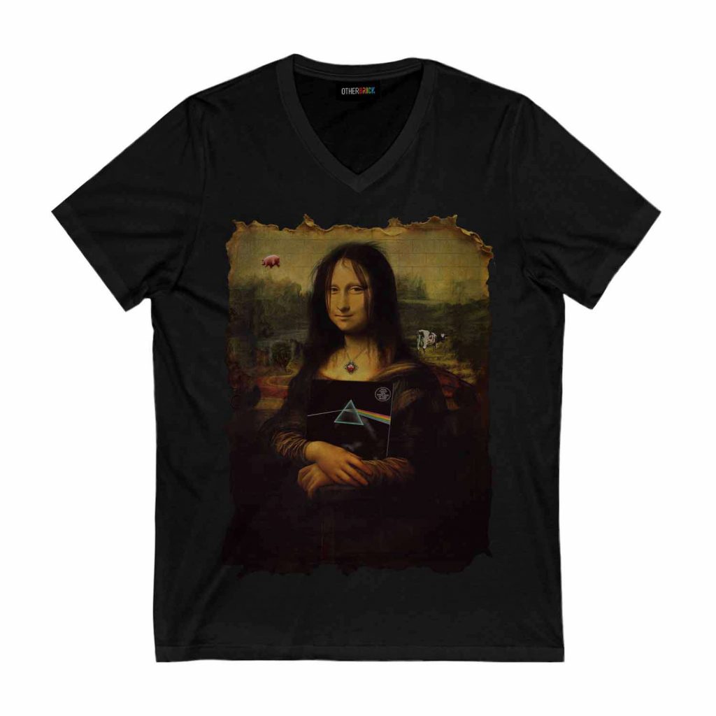 Pink Floyd Tdsotm Vinyl Disk Animals Atom Heart Mother Monalisa Parody Shirt 16