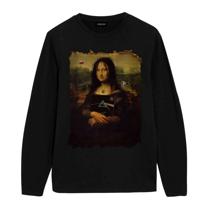 Pink Floyd Tdsotm Vinyl Disk Animals Atom Heart Mother Monalisa Parody Shirt 8