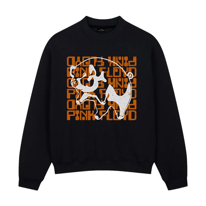Pink Floyd Typography Flying Pig Animals Shirt 2