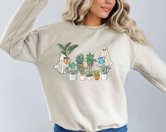 Plant Lady Sweatshirt, Halloween Plant Sweater, Halloween Plants Sweatshirt, Halloween Plants Sweatshirt, Halloween Gift For Plant Lovers 2
