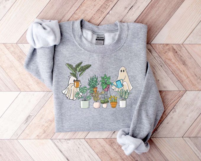 Plant Lady Sweatshirt, Halloween Plant Sweater, Halloween Plants Sweatshirt, Halloween Plants Sweatshirt, Halloween Gift For Plant Lovers 3