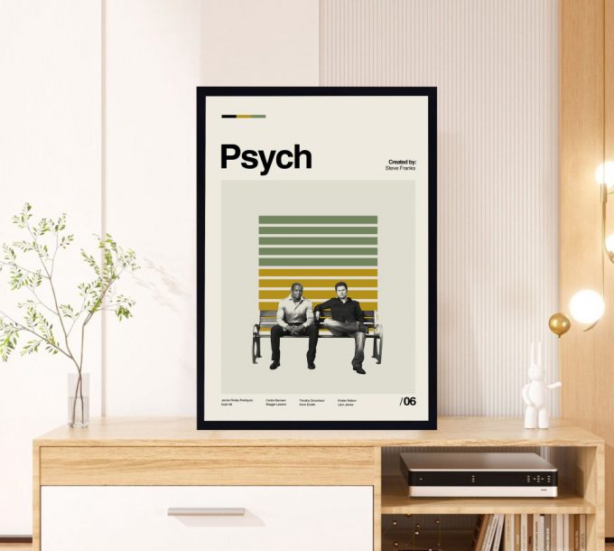 Psych Movie Poster For Home Decor Gift - Steve Franks Film - Retro Movie Poster For Home Decor Gift - Minimalist Art - Vintage Poster For Home Decor Gift - Modern Art - Wall Decor - Home Decor 3