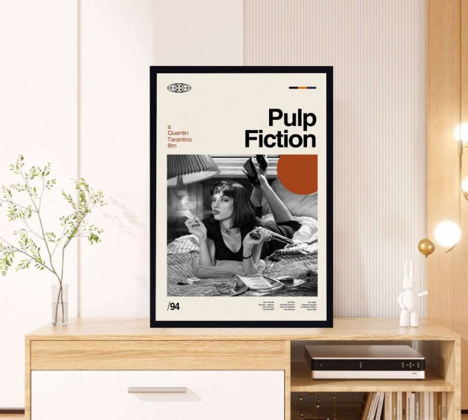Pulp Fiction Poster For Home Decor Gift - Quentin Tarantino - Classic Poster For Home Decor Gift - Retro Poster For Home Decor Gifts - Minimal Movie Art - Modern Vintage - Move Gifts - Favorite Movie 3