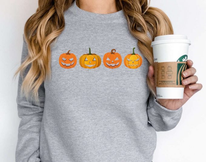Pumpkin Face Sweatshirt: Halloween Hoodie &Amp; Fall Shirt For Costume &Amp; Party Matching Shirts 5