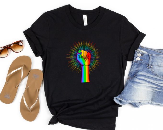 Rainbow Hands Shirt, Love Is Love Shirt, Rainbow Shirt Retro, Lgbt Shirt, Pride Shirt, Equality Shirts, Pride Shirt, Gay Pride Shirt 3