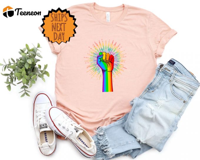 Rainbow Hands Shirt, Love Is Love Shirt, Rainbow Shirt Retro, Lgbt Shirt, Pride Shirt, Equality Shirts, Pride Shirt, Gay Pride Shirt 1