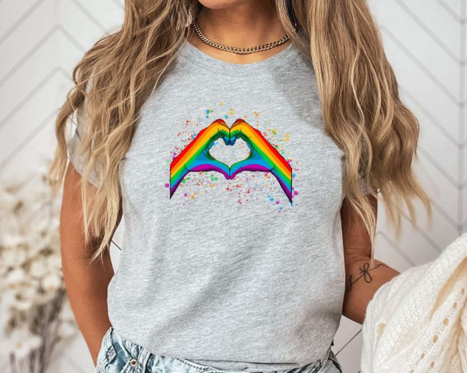 Rainbow Heart Hands Shirt, Love Is Love Shirt, Rainbow Shirt Retro, Lgbt Shirt, Pride Shirt, Equality Shirts, Pride Shirt, Gay Pride Shirt 4