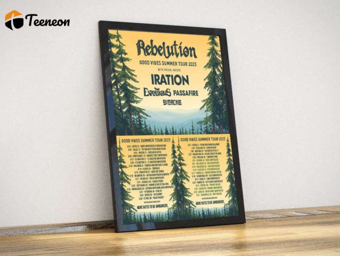 Rebelution Summer Tour Date 2023 Poster For Home Decor Gift 1