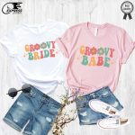 Retro Groovy Bride Shirt – Bachelorette & Wedding Party Shirts