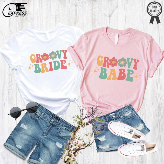 Retro Groovy Bride Shirt – Bachelorette &Amp; Wedding Party Shirts