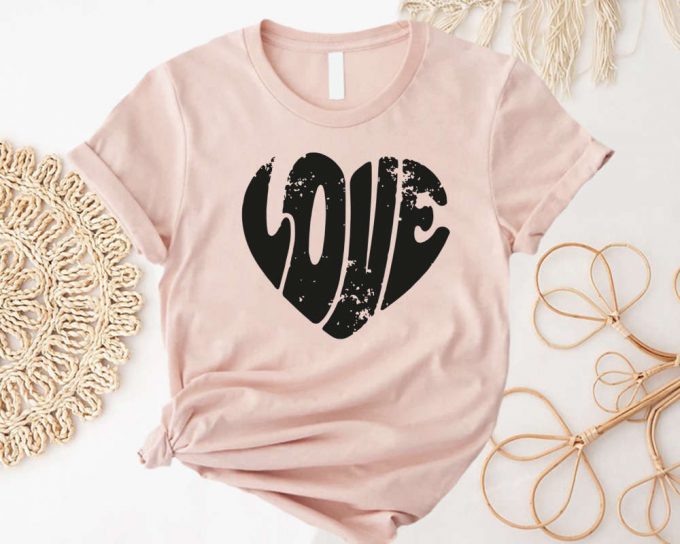 Retro Love Heart Valentines Day Shirt - Cute Valentine Gift For Women 3