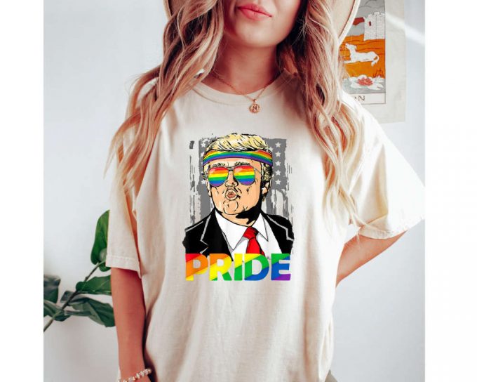 Retro Trump Pride Shirt, Funny Lgbtq Trump Shirt, Trump Pride, Funny Pride Shirt, Love Is Love Shirt, Pride Month Shirt, Lgbtq Gift Tee 2