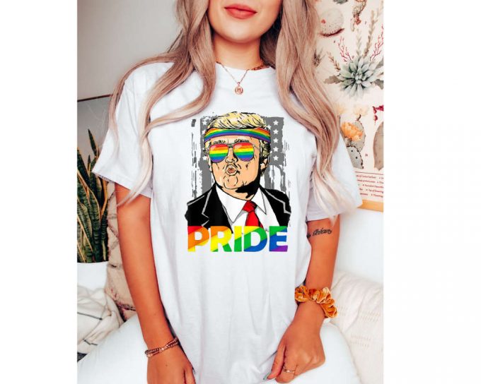 Retro Trump Pride Shirt, Funny Lgbtq Trump Shirt, Trump Pride, Funny Pride Shirt, Love Is Love Shirt, Pride Month Shirt, Lgbtq Gift Tee 3