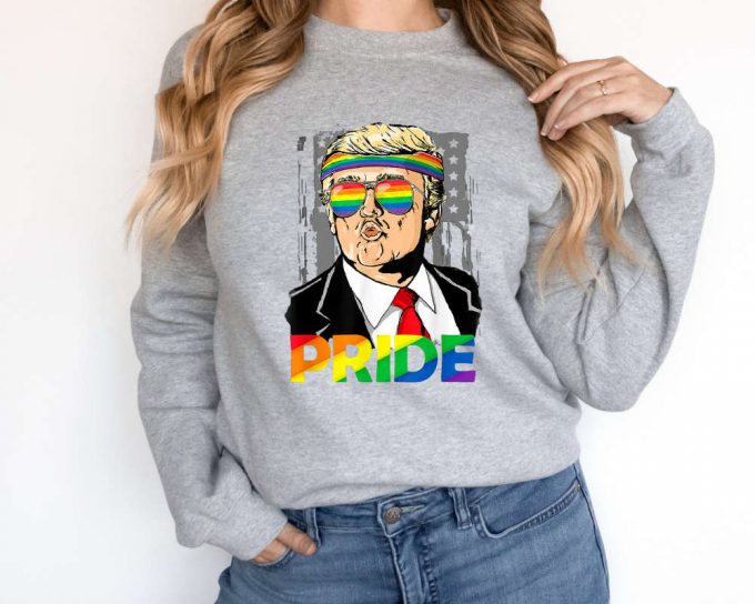 Retro Trump Pride Sweatshirt, Funny Lgbtq Trump Sweater, Trump Pride, Funny Pride Sweater, Love Is Love Sweater, Pride Month Sweater, Lgbtq 3