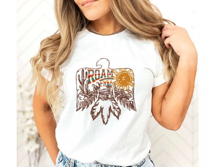 Roam Free Thunderbird Shirt - Western Cowboy Texas Native Indian Style 3