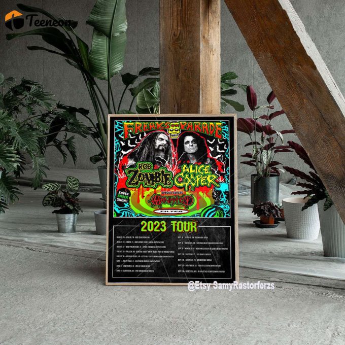 Rob Zombie, Alice Cooper Set 2023 Poster For Home Decor Gift 1