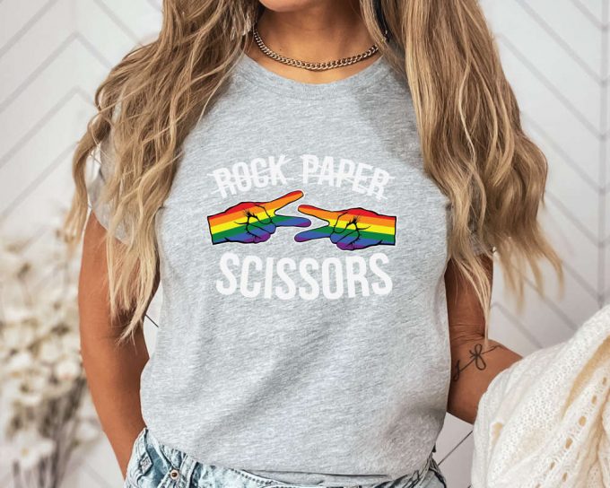Rock Paper Scissors Apparel, Homosexual Couple, Lgbtq Awareness Shirt, Pride Flag Tshirt, Gift For Feminist, Love Is Love Shirt, Lgbtq Shirt 2
