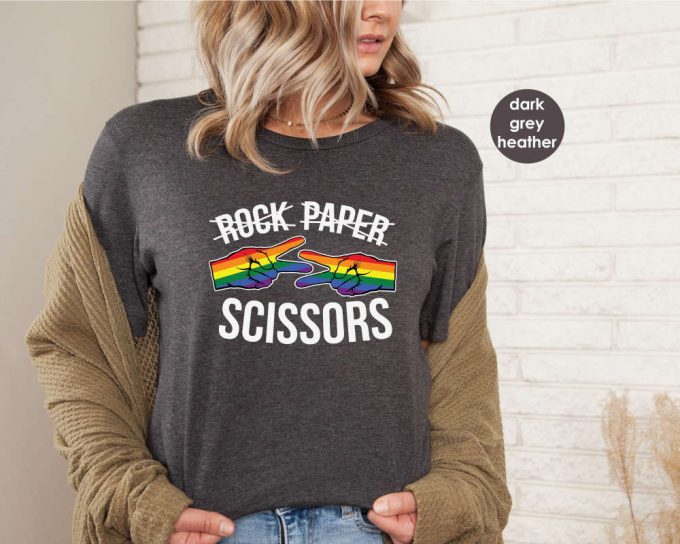 Rock Paper Scissors Apparel, Homosexual Couple, Lgbtq Awareness Shirt, Pride Flag Tshirt, Gift For Feminist, Love Is Love Shirt, Lgbtq Shirt 4