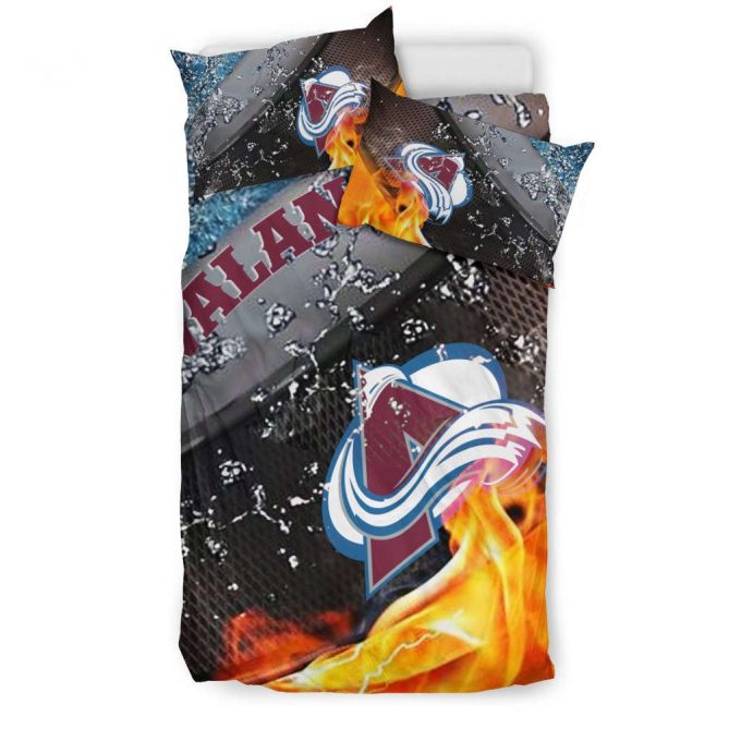 Premium Colorado Avalanche Rugby Bedding Set Gift For Fans - Ultimate Comfort For Fans Duvet Cover &Amp;Amp; Pillow Cases 1