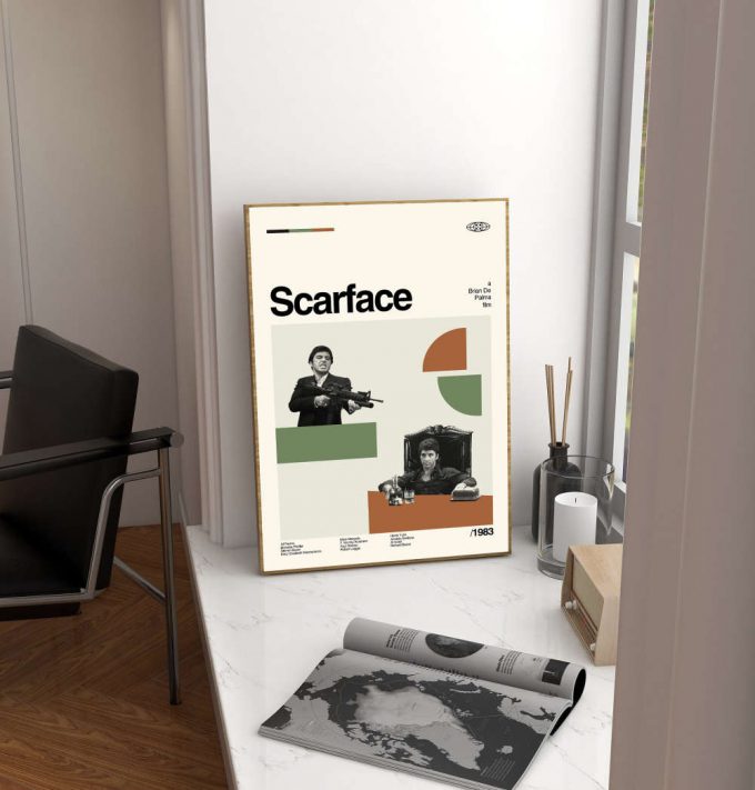 Scarface Poster For Home Decor Gift - Brian De Palma Film - Classic Poster For Home Decor Gift - Retro Poster For Home Decor Gifts - Minimal Art - Modern Vintage - Move Gifts - Favorite Movie 2