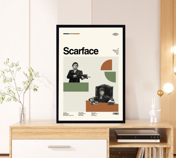 Scarface Poster For Home Decor Gift - Brian De Palma Film - Classic Poster For Home Decor Gift - Retro Poster For Home Decor Gifts - Minimal Art - Modern Vintage - Move Gifts - Favorite Movie 3