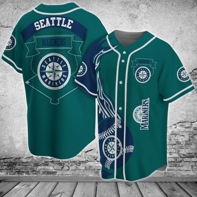 Seattle Mariners Mlb Baseball Jersey Shirt Classic 2