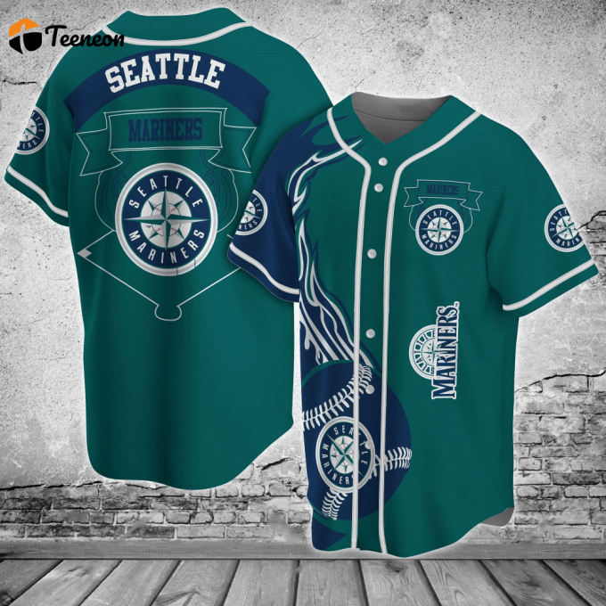 Seattle Mariners Mlb Baseball Jersey Shirt Classic 1
