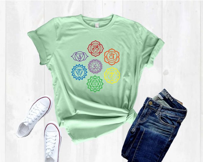 Unlock Inner Zen: 7 Chakras Shirt For Yoga &Amp; Meditation - Spiritual Attire For Yoga Class &Amp; Teachers 3