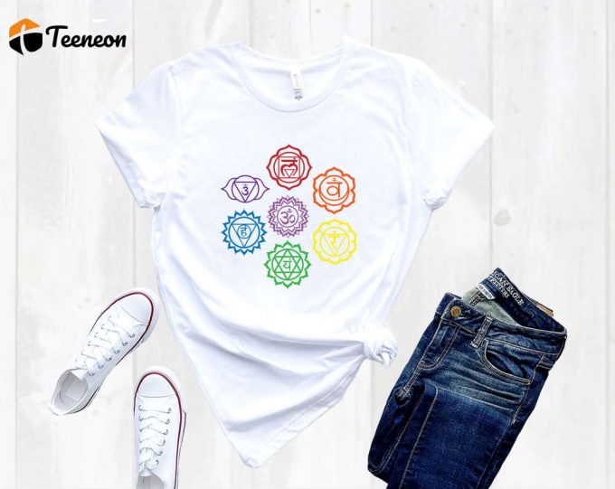 Seven Chakras Shirt - Spiritual Yoga Class &Amp;Amp; Meditation Teacher T-Shirt 1