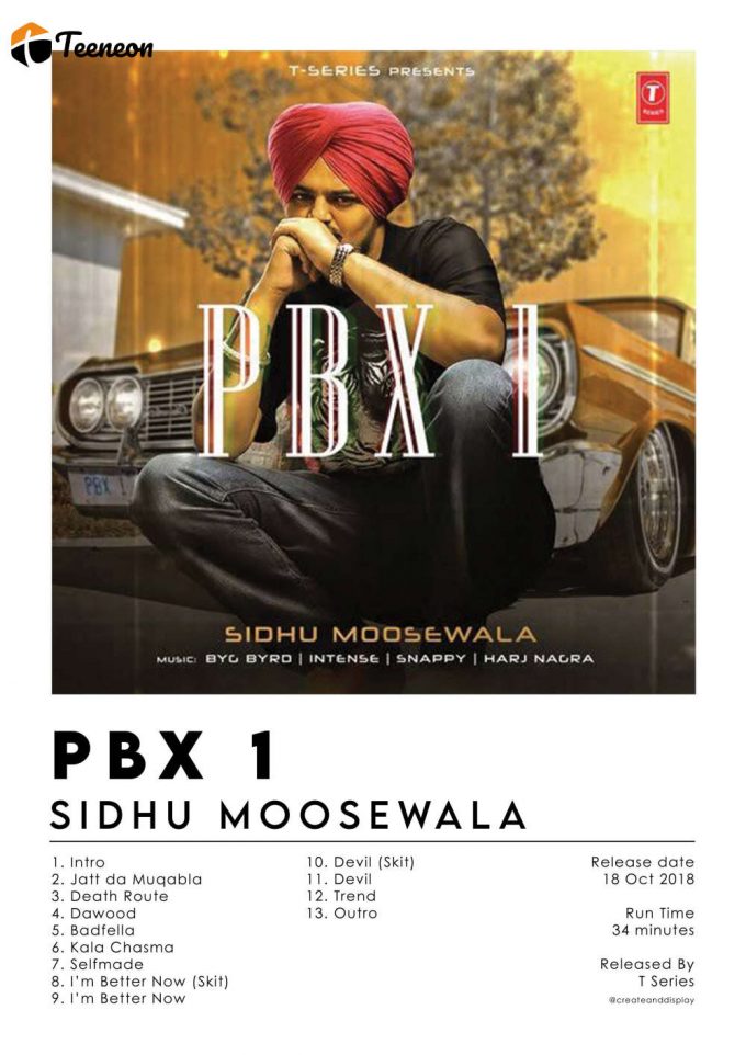 Sidhu Moosewala Album Poster For Home Decor Gift 1