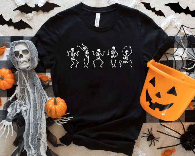 Halloween Skeleton Shirt - Spooky Dancing Skeleton Gift Tee 2