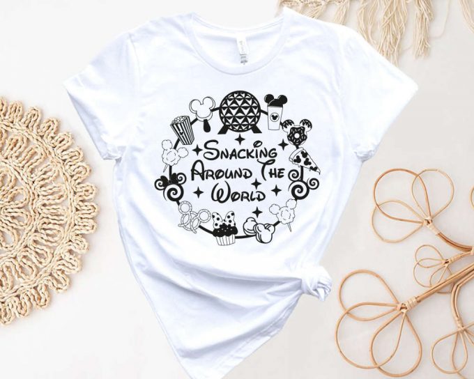 Disney Snacking Around The World Shirt: Fun Family Vacation &Amp; Matching Trip Shirt 2