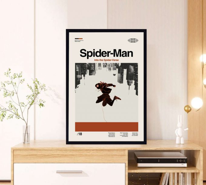 Spider-Man Movie - Into The Spider-Verse Film - Minimalist Poster For Home Decor Gift - Retro Poster For Home Decor Gift - Vintage Inspired - Midcentury Art - Gifts For Him 3