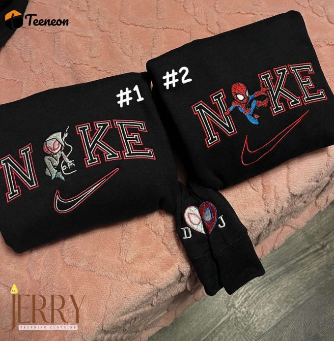 Spiderman &Amp;Amp; Gwen Stacy Disney Nike Sweatshirt: Perfect Valentines Gift For Couples 1