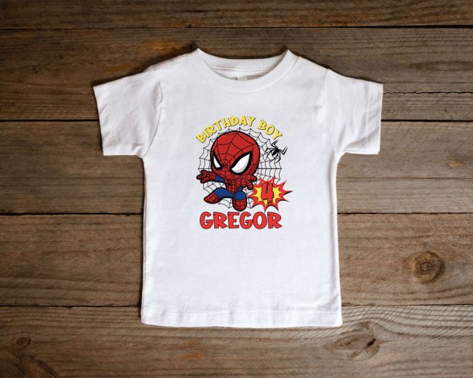 Spiderman Birthday Shirt - Celebrate With Superhero Style Custom Spiderman Party Attire 2