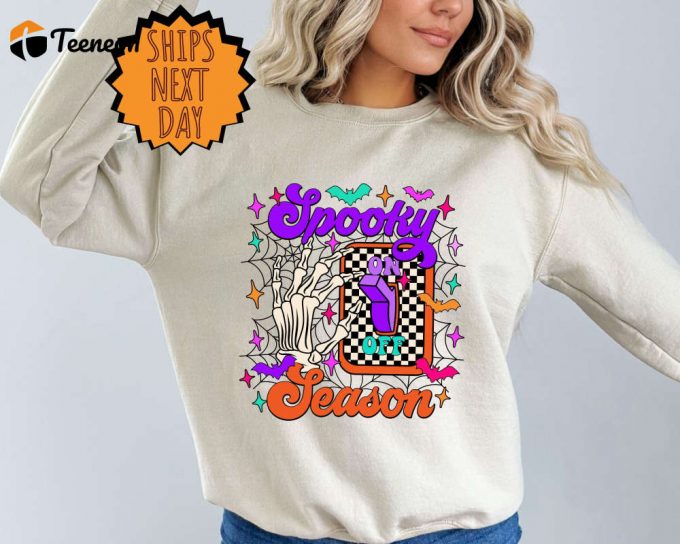 Spooky Season Sweatshirt, Halloween Sweater,Fall Sweater,Fall Gift Sweater,Spooky Season,Retro Spooky Season Sweater,Retro Halloween Sweater