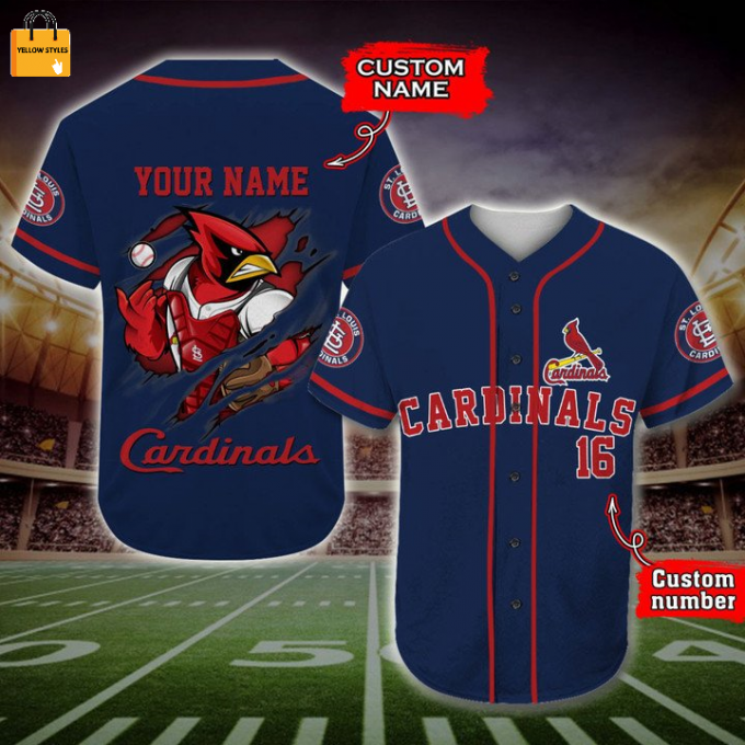 St Louis Cardinals Mascots Mlb Baseball Jersey 2