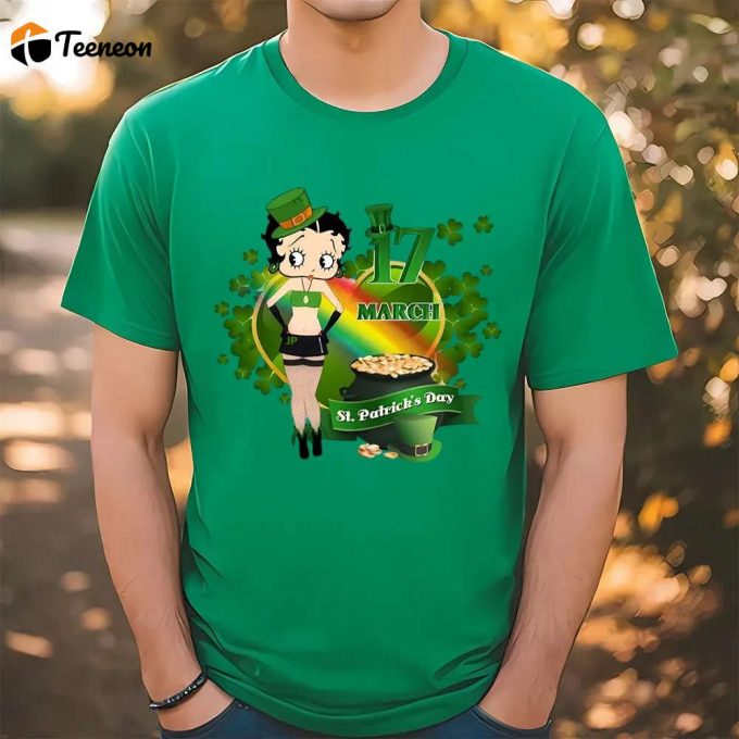 St Patricks Day Betty Boop’s T Shirt 1