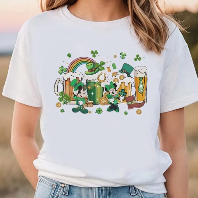 St Patricks Day Disney Beer T Shirt, Mickey Minnie Mouse Beer T Shirt 2